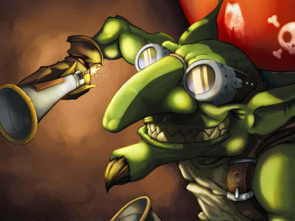 2D Crazy Goblin Fantasy Character Illustration Thumbnail