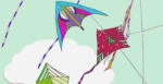 2D Flying Kite Collection Illustration Image