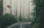 2D Forrest Road Environment Illustration Thumbnail
