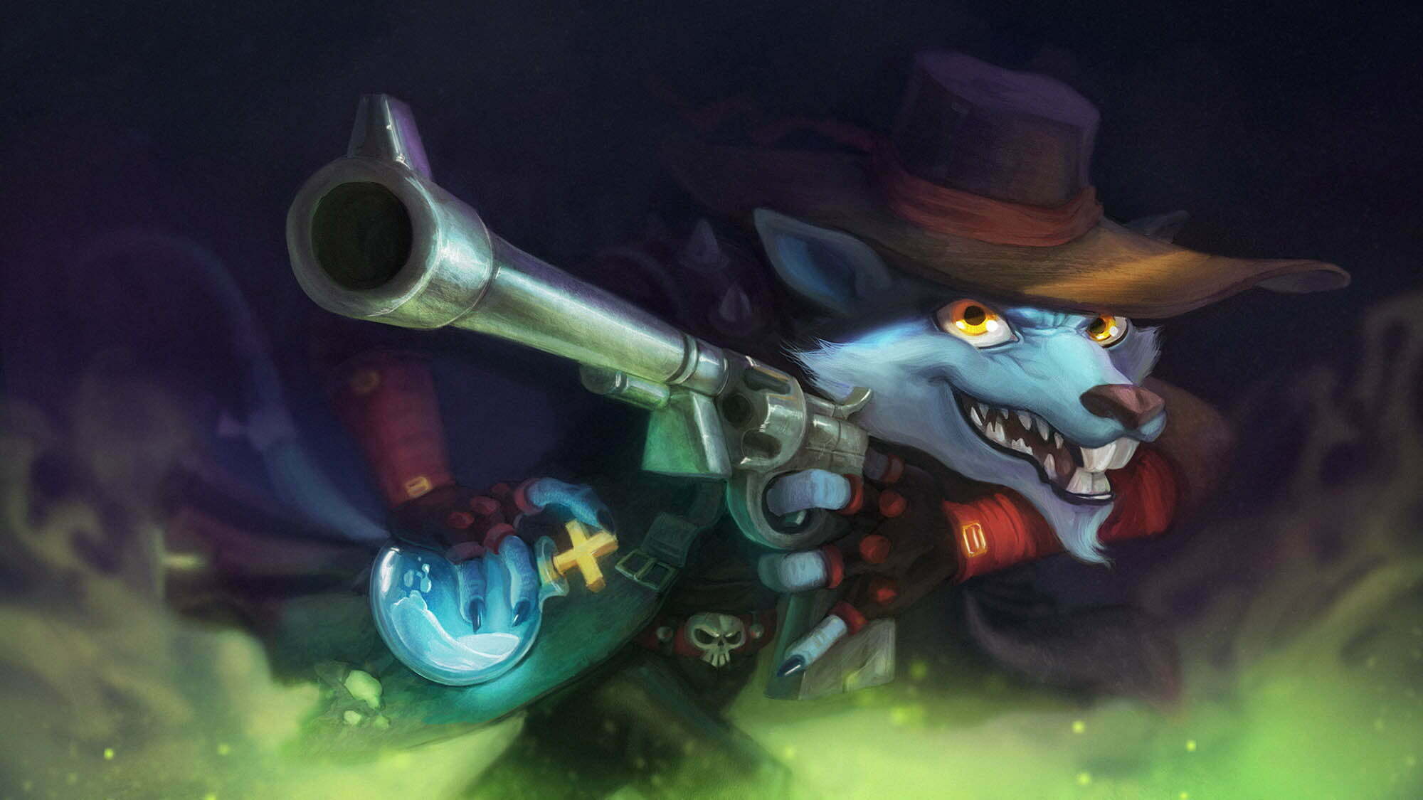 2D Fox Bandit Character Illustration
