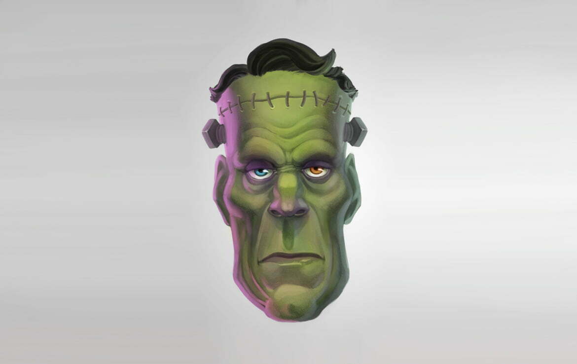 2D Frankenstiens Monster Character Illustration Thumbnail