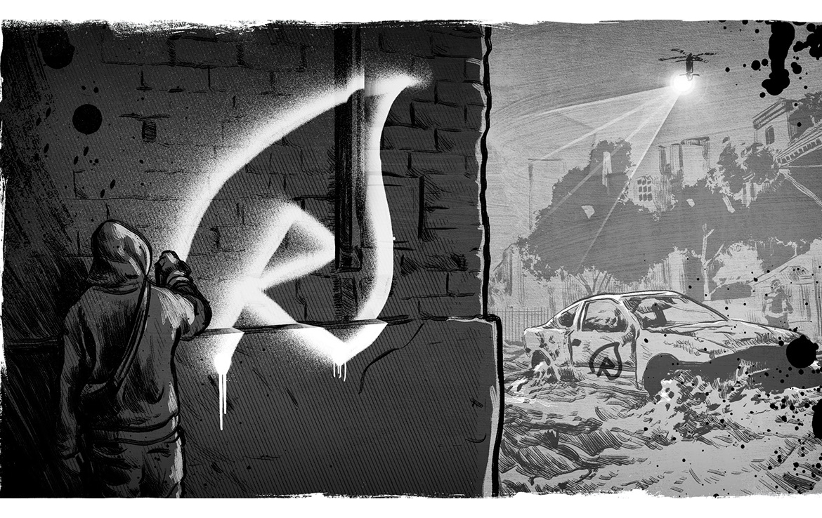 2D Graffiti Artist Character Illustration Thumbnail