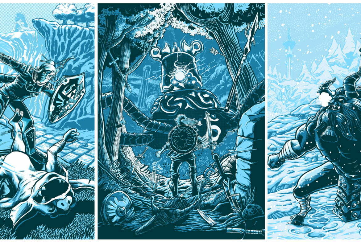 2D Legend of Zelda Breath of the Wild Video Game Illustration