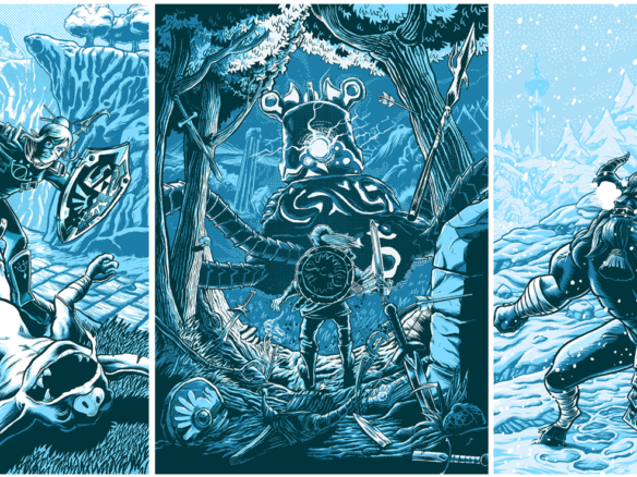 2D Legend of Zelda Breath of the Wild Video Game Illustration Thumbnail