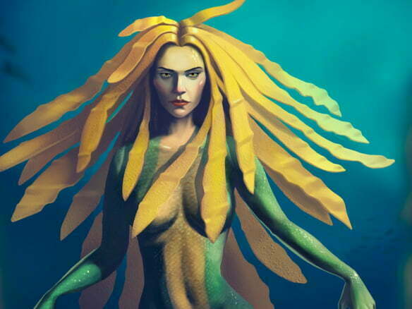 2D Mermaid Fantasy Character Illustration Thumbnail