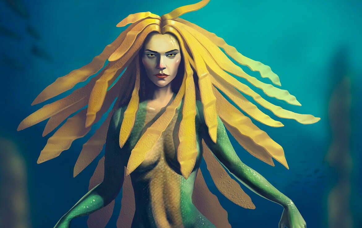 2D Mermaid Fantasy Character Illustration Thumbnail