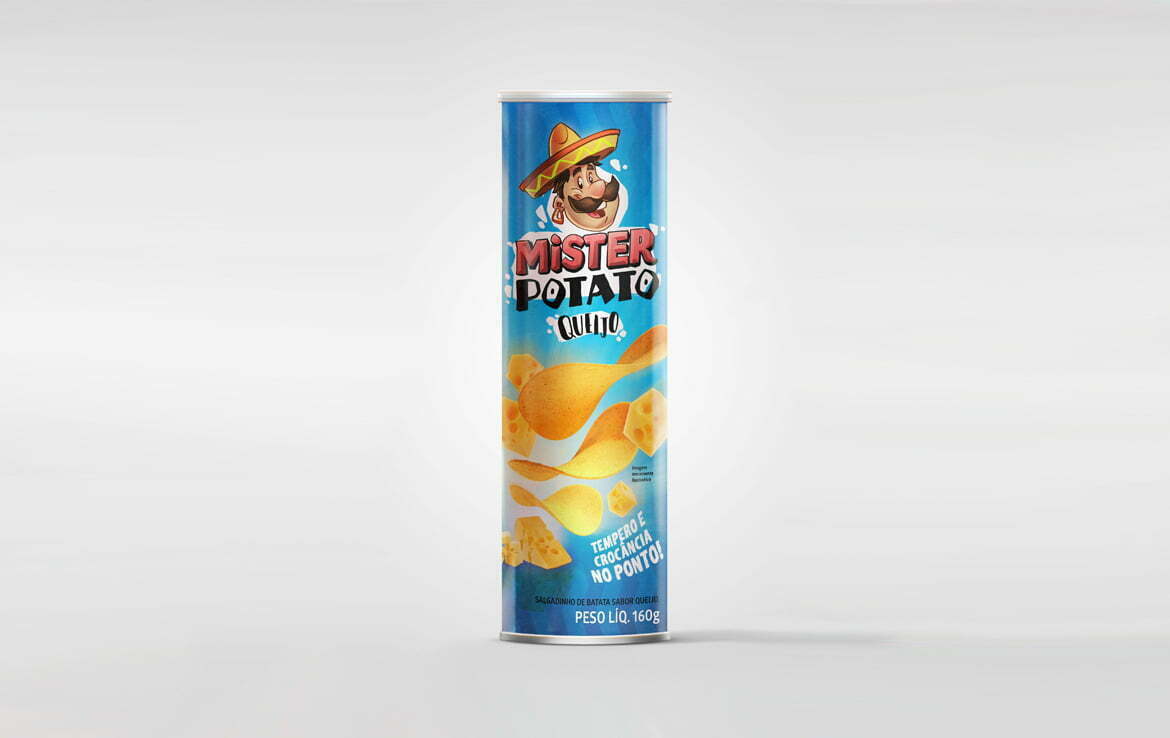 2D Mister Potato Chips Food Packaging Illustration Thumbnail
