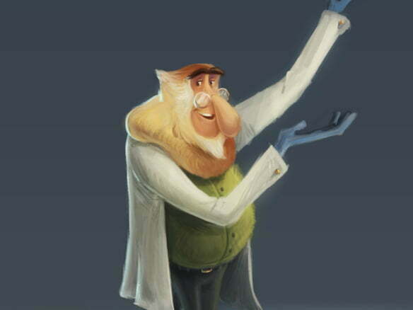 2D Monkey Scientist Character Illustration Thumbnail