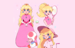 2D Princess Peach Video Game Character Illustration Thumbnail