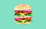 2D Stylised Burger Illustration Thumbnail