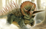 2D Styracosaurus Dinosaur Creature Illustration Thumbnail