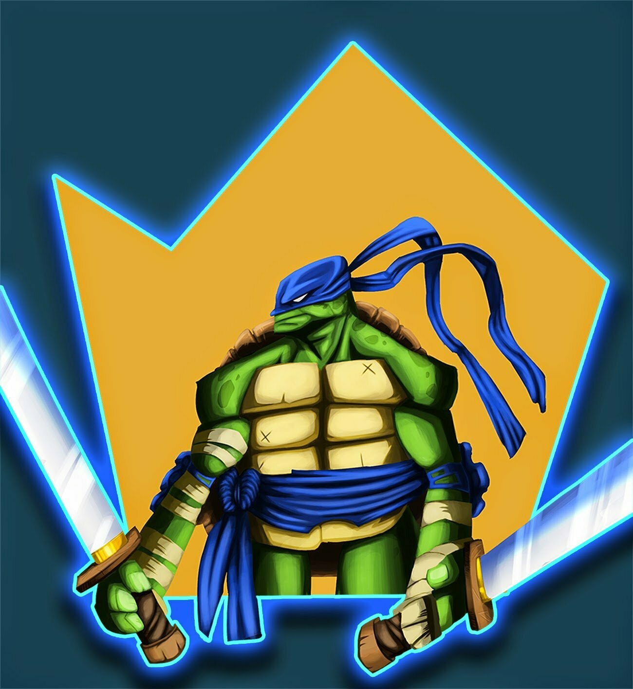 2D Teenage Mutant Ninja Turtle Character Illustration