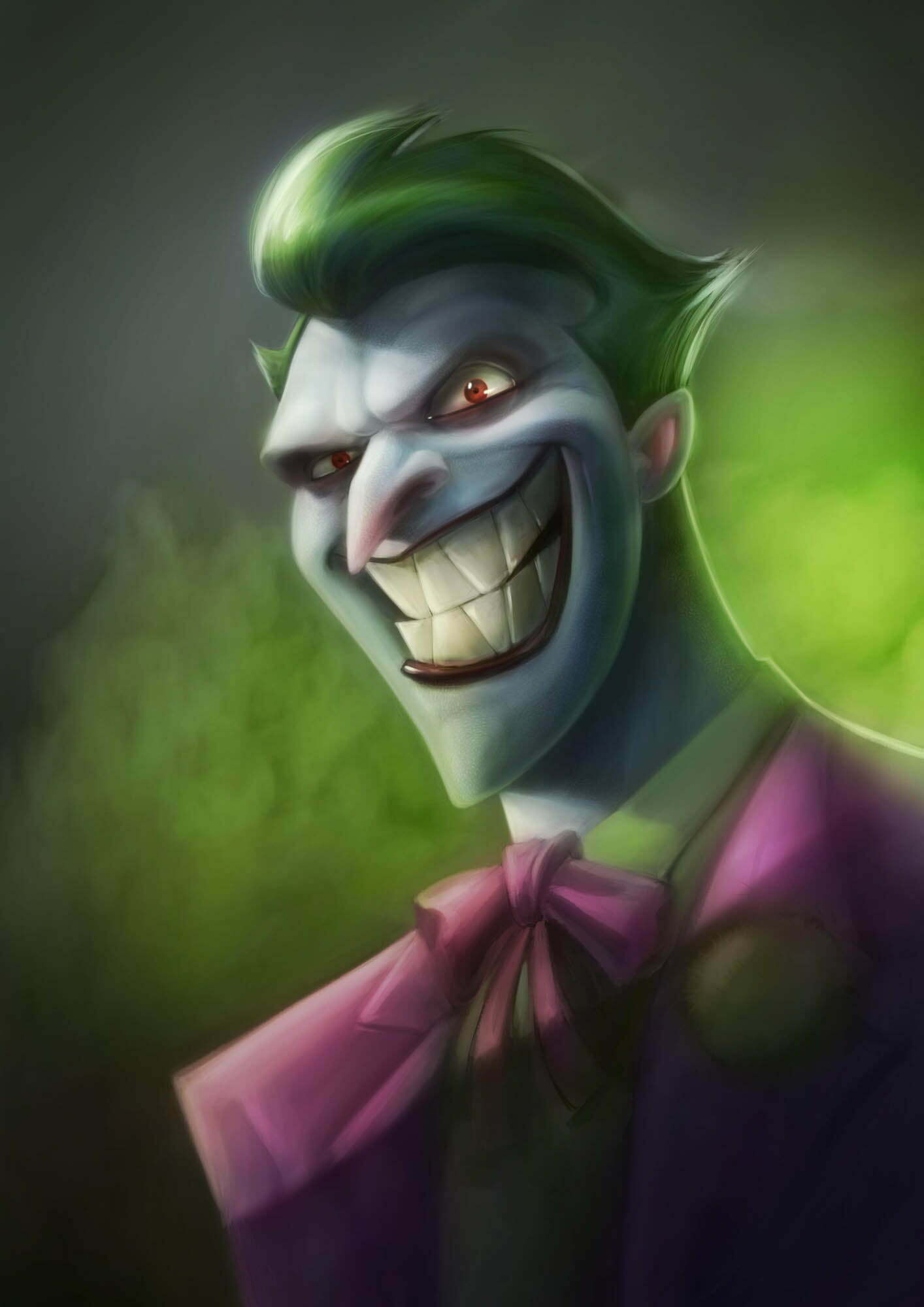 2D The Joker Character Illustration