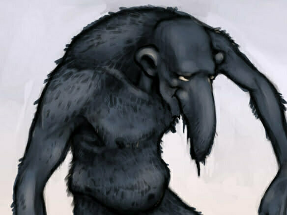 2D Troll Attacking Character Illustration Thumbnail