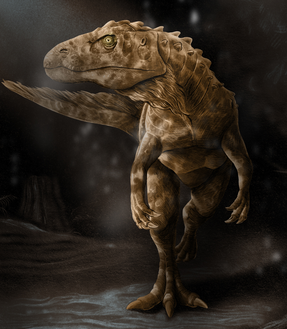 2D Velociraptor Dinosaur Creature Illustration