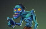2D Zombie Horror Character Illustration Thumbnail