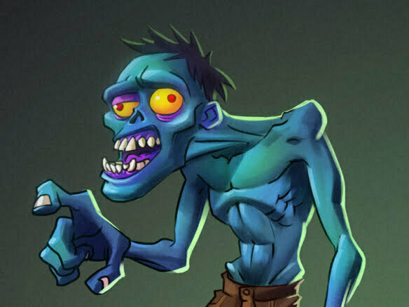 2D Zombie Horror Character Illustration Thumbnail