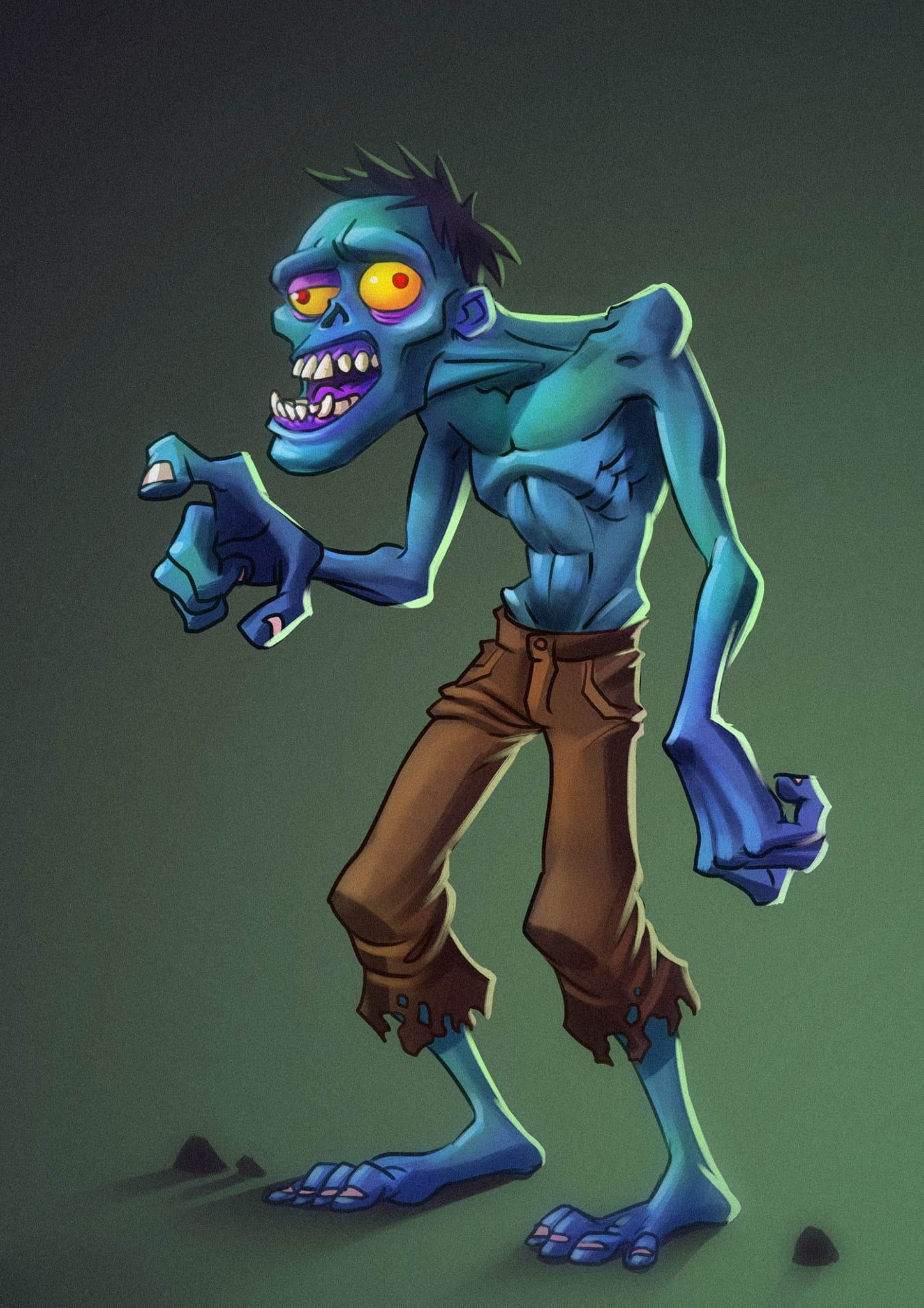 2D Zombie Horror Character Illustration