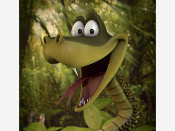 3D Cartoon Snake Character Illustration Thumbnail