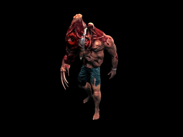 3D Cronenburg Horror Monster Character Illustration Thumbnail