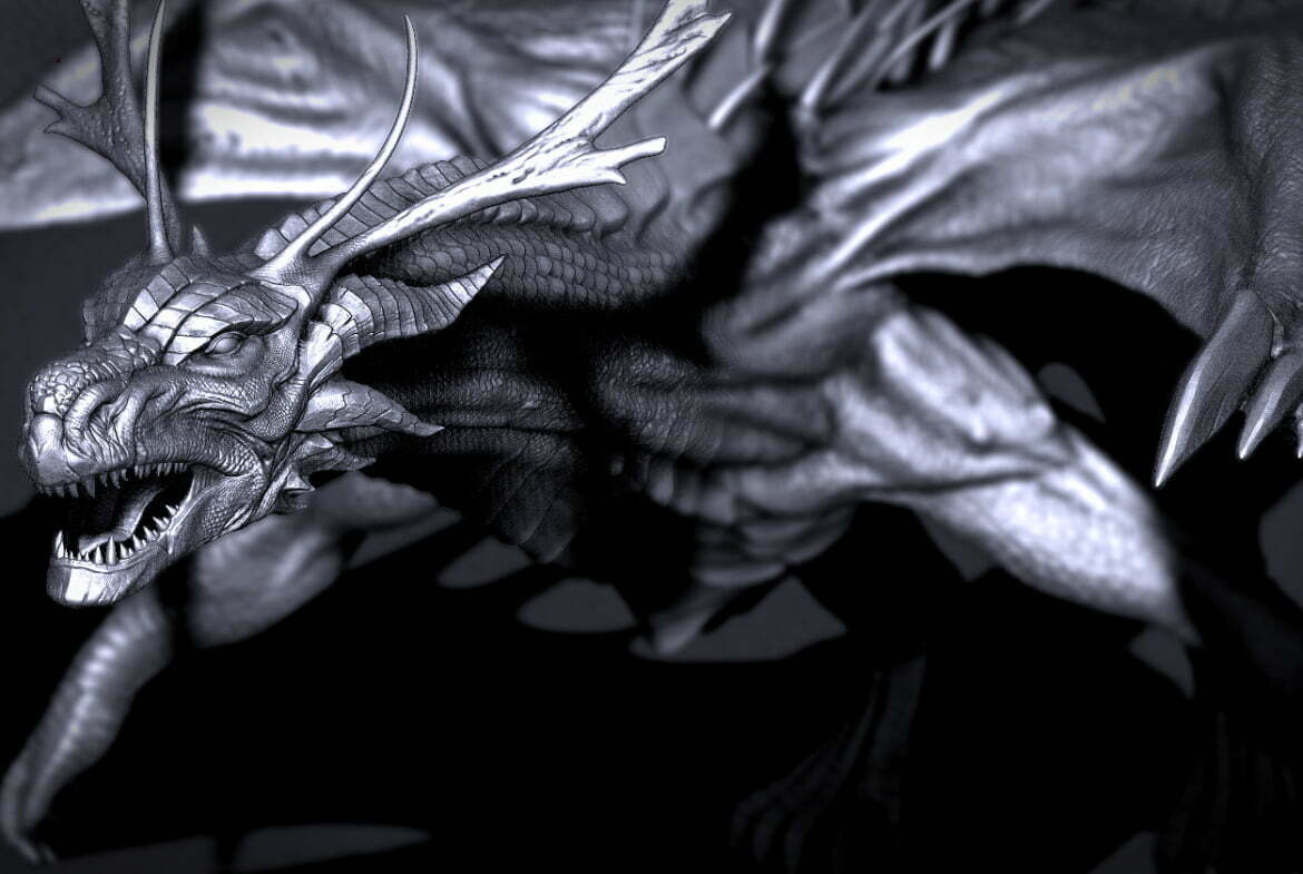 3D Fantasy Dragon Creature Illustration