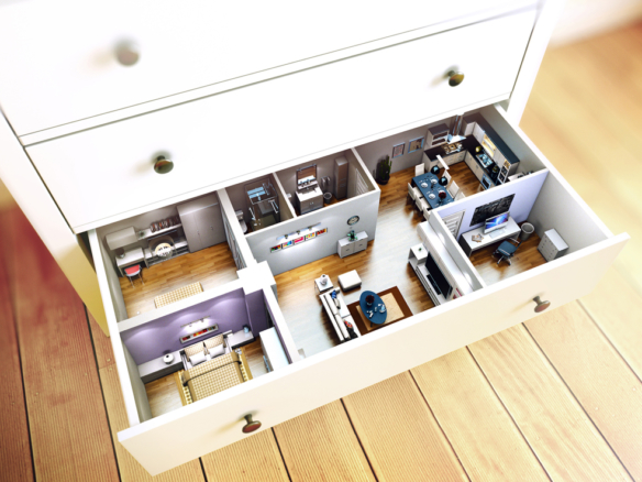3D Ikea Chest Advertising Illustration Thumbnail