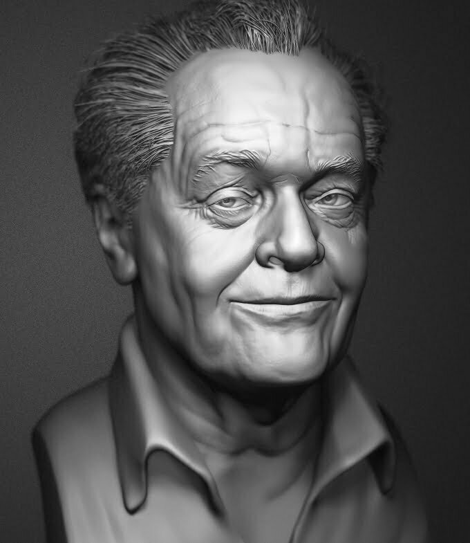 3D Jack Nicholson Character Illustration