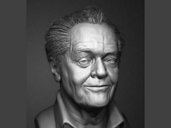 3D Jack Nicholson Character Illustration Thumbnail