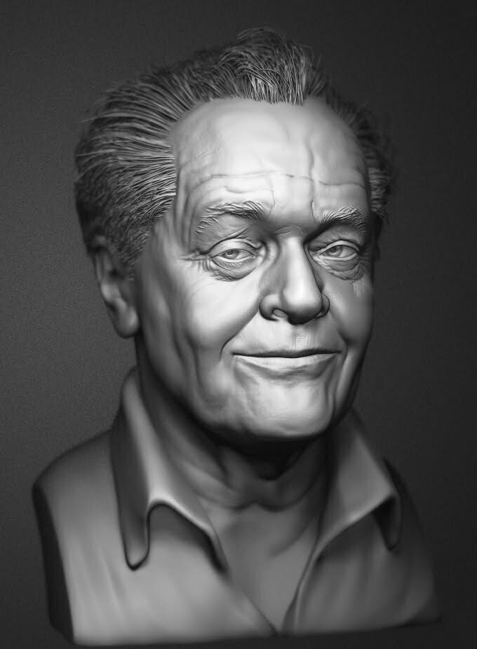 3D Jack Nicholson Character Illustration