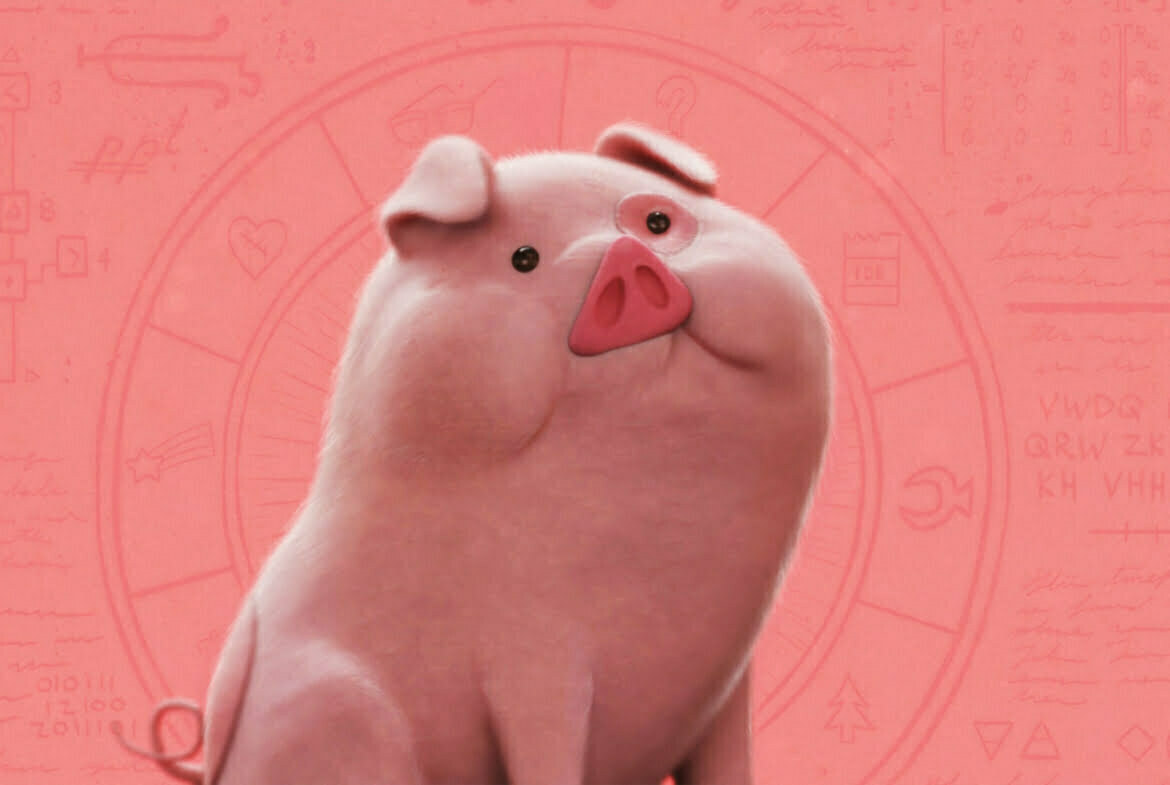 3D Cute Cartoon Pig Creature Illustration