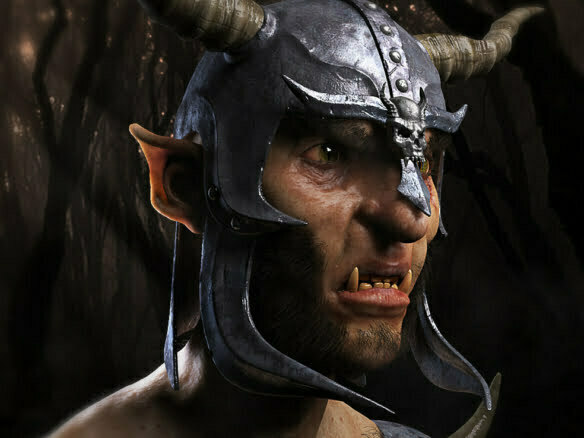 3D Fantasy Goat Creature Illustration Thumbnail