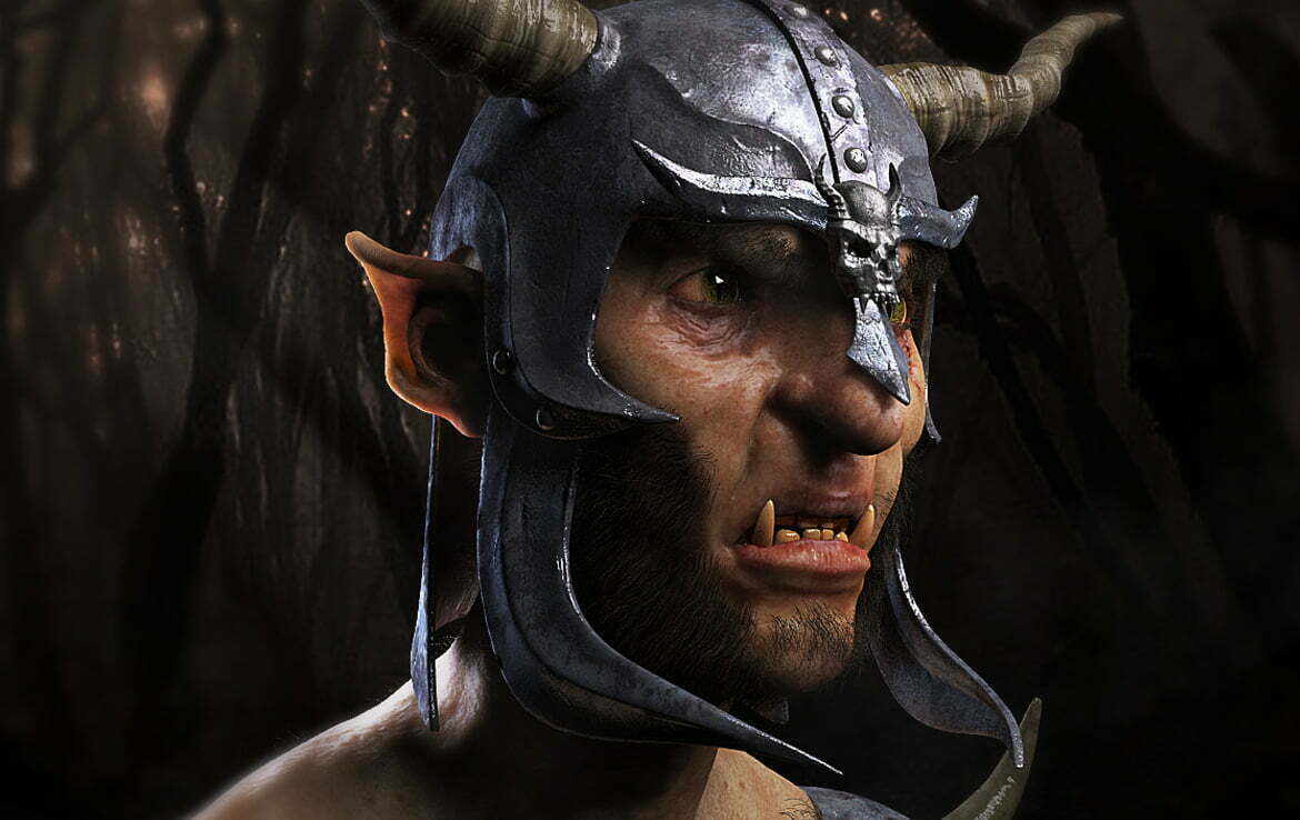 3D Fantasy Goat Creature Illustration Thumbnail