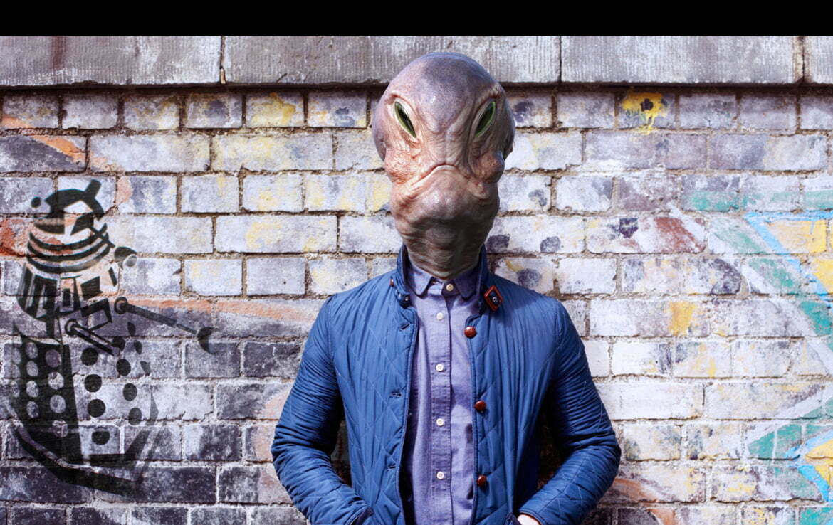 3D Fashionable Alien Creature Illustration Thumbnail