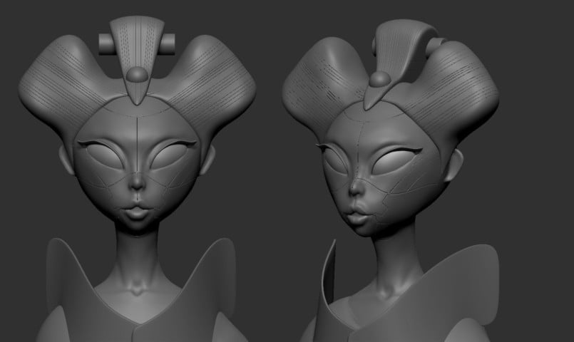 3D Robot Geishas Character Illustration - Illustration Agent Website