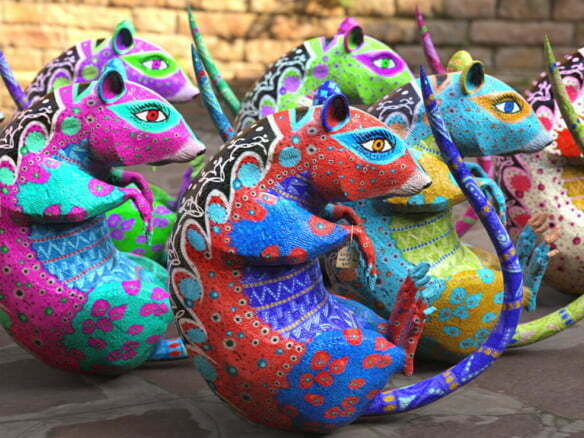 3D Year of the Rat Creature Illustration Thumbnail