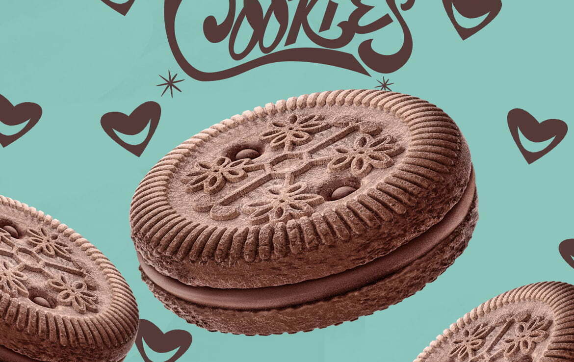 3D Chocolate Flavour Cookies Food Illustration Thumbnail