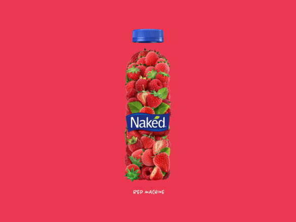 3D Naked Strawberry Drink Illustration Thumbnail