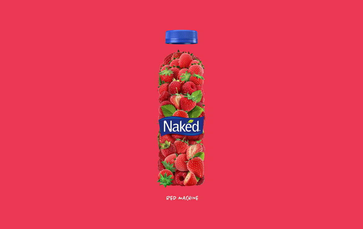3D Naked Strawberry Drink Illustration Thumbnail