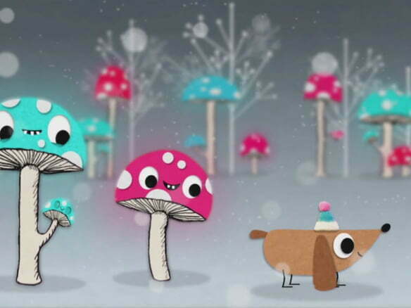 2D animation christmas dog animated promo video