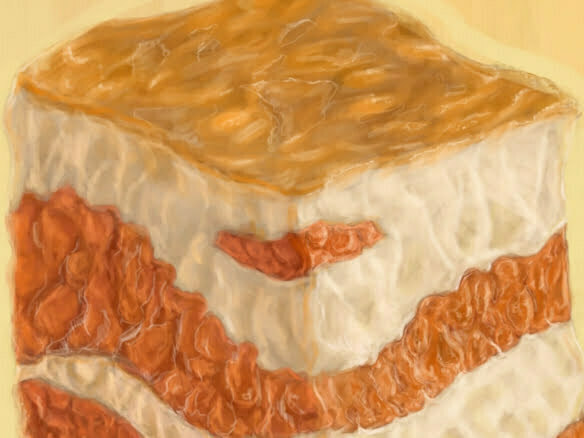 2d cubic bacon sandwhich segment food illustration
