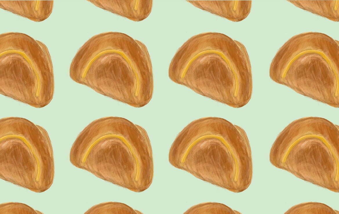 2d japanese pastry cake food illustration