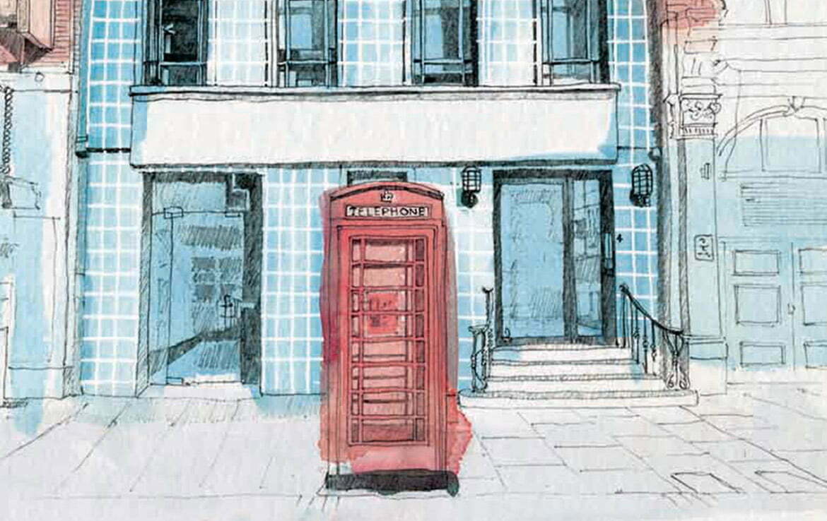 2D Architectural Watercolour Elevation Illustration London