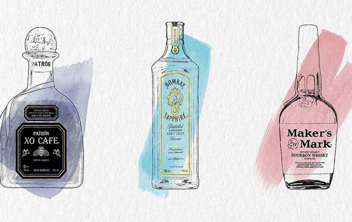 2D Brands Drinks Illustration Bottles Range