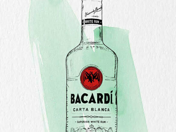 2D Brands Illustration Bottle Drinks Bacardí