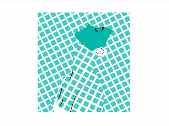 2D Illustration Outlines Pattern Pose