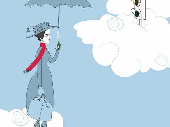 2D Illustrations Mary Poppins at the Lights Thumbnail