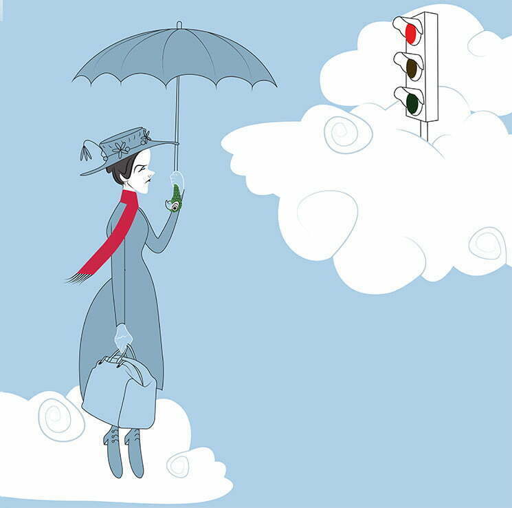2D Illustrations Mary Poppins at the Lights Thumbnail