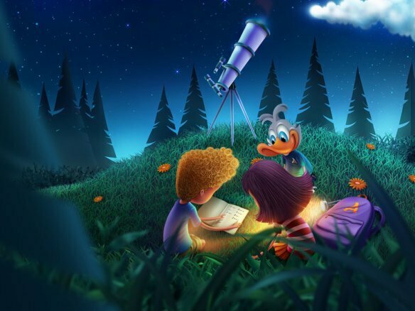 2D app interactive games illustration