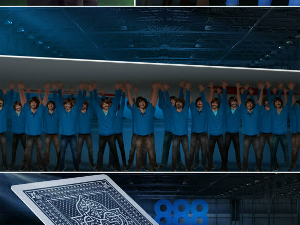 Hyperrealistic storyboard for 888 poker animation