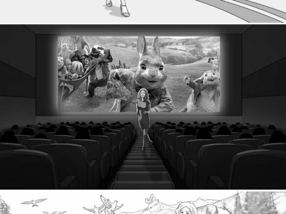 Storyboard for Peter Rabbit Movie Launch TV Campaign
